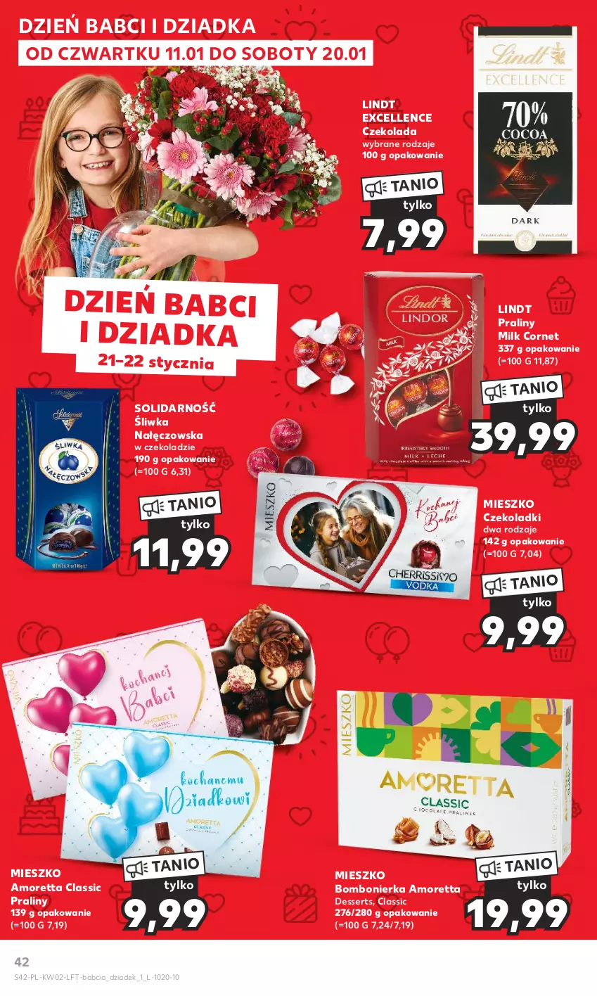 Gazetka promocyjna Kaufland - Gazetka tygodnia - ważna 11.01 do 17.01.2024 - strona 42 - produkty: Czekolada, Lindt, Praliny, Ser