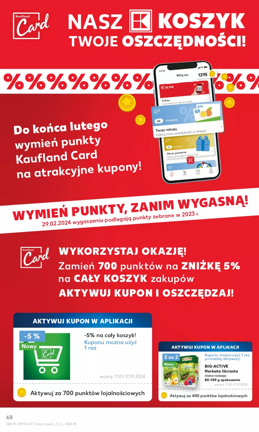 Gazetka promocyjna Kaufland - Gazetka tygodnia - ważna 11.01 do 17.01.2024 - strona 68 - produkty: Herbata, Kosz