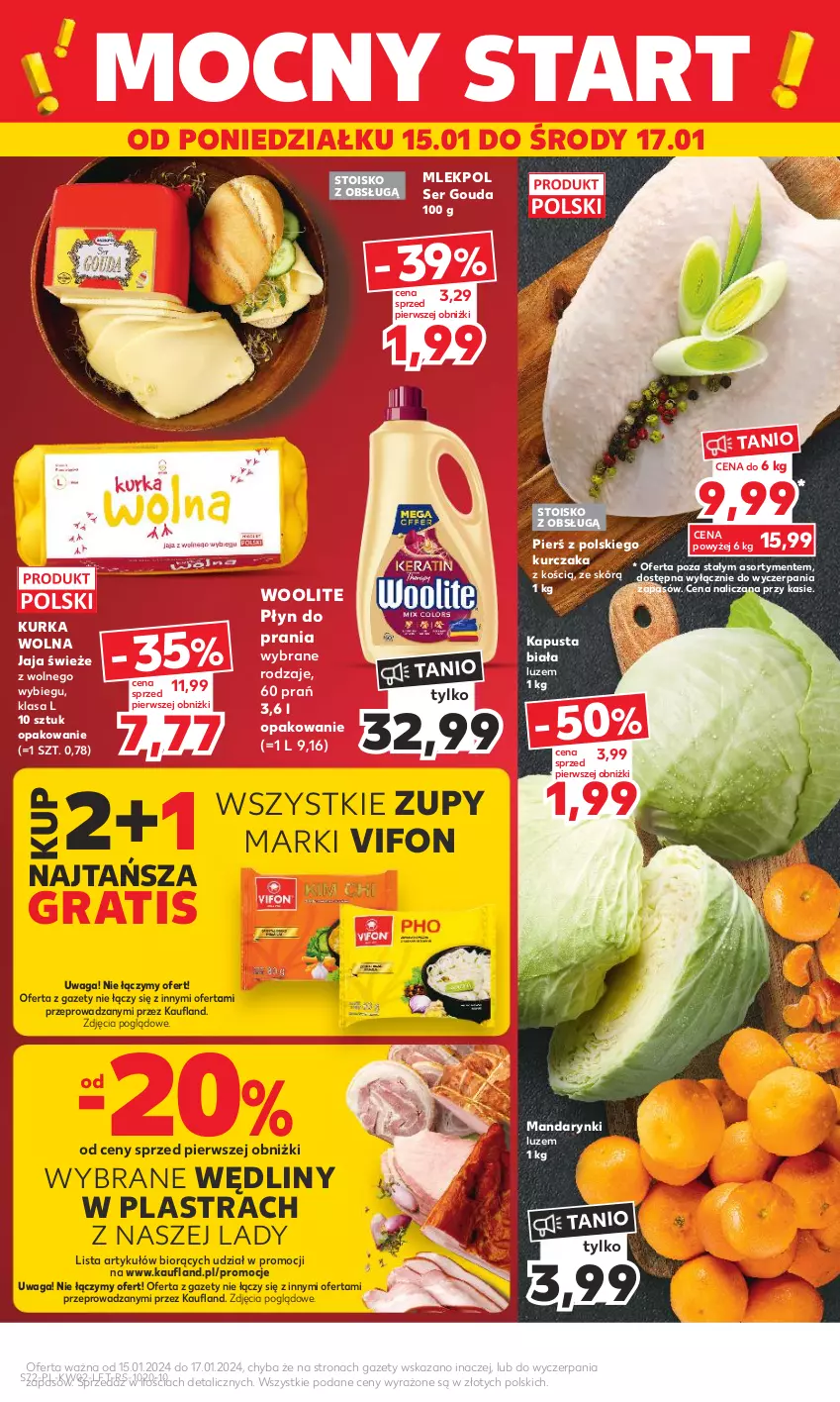 Gazetka promocyjna Kaufland - Gazetka tygodnia - ważna 11.01 do 17.01.2024 - strona 72 - produkty: Gouda, Gra, Jaja, Kurczak, Mandarynki, Płyn do prania, Ser, Waga, Woolite