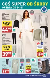 Gazetka promocyjna Aldi - Artykuły przemysłowe i tekstylia - Gazetka - ważna od 27.01 do 27.01.2024 - strona 7 - produkty: Sweter, Top, Koszula nocna, Karp, Kosz, Koszula, Koszulka, Dres, Wełna, Spodnie, Bluza, Spodnie dresowe, Bluza dresowa, Fa