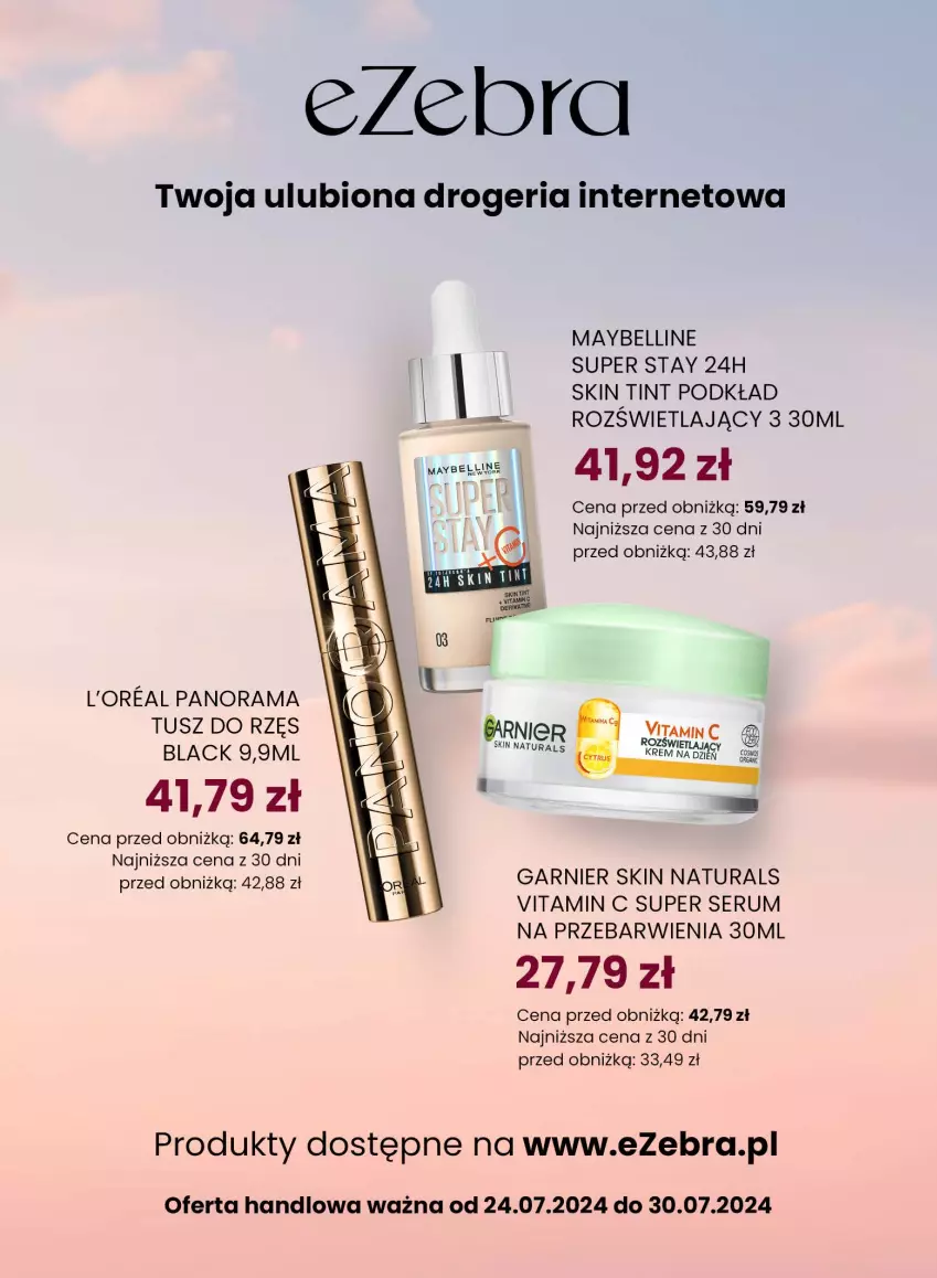 Gazetka promocyjna Dino - Gazetka 30 / 2024 - ważna 24.07 do 30.07.2024 - strona 65 - produkty: Bell, Garnier, Lack, Maybelline, Podkład, Rama, Rum, Ser, Serum, Tusz