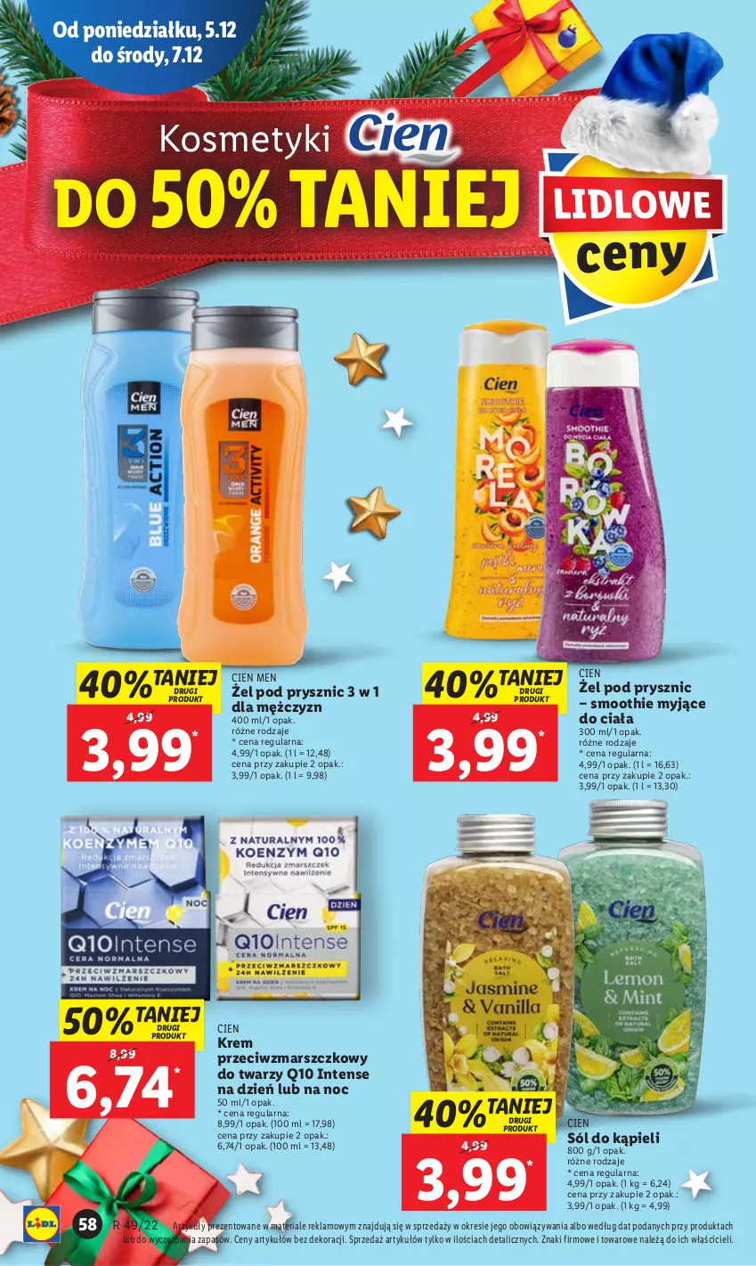 Gazetka promocyjna Lidl - GAZETKA - ważna 05.12 do 07.12.2022 - strona 64 - produkty: Krem przeciwzmarszczkowy, Mars, Smoothie, Sól, Sól do kąpieli