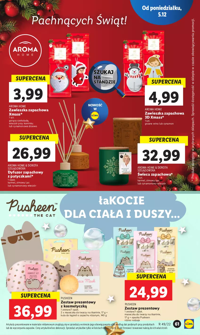 Gazetka promocyjna Lidl - GAZETKA - ważna 05.12 do 07.12.2022 - strona 67 - produkty: Czekolada, Dyfuzor zapachowy, Koc, Kula do kąpieli, Opaska, Róża, Wino, Zestaw prezentowy