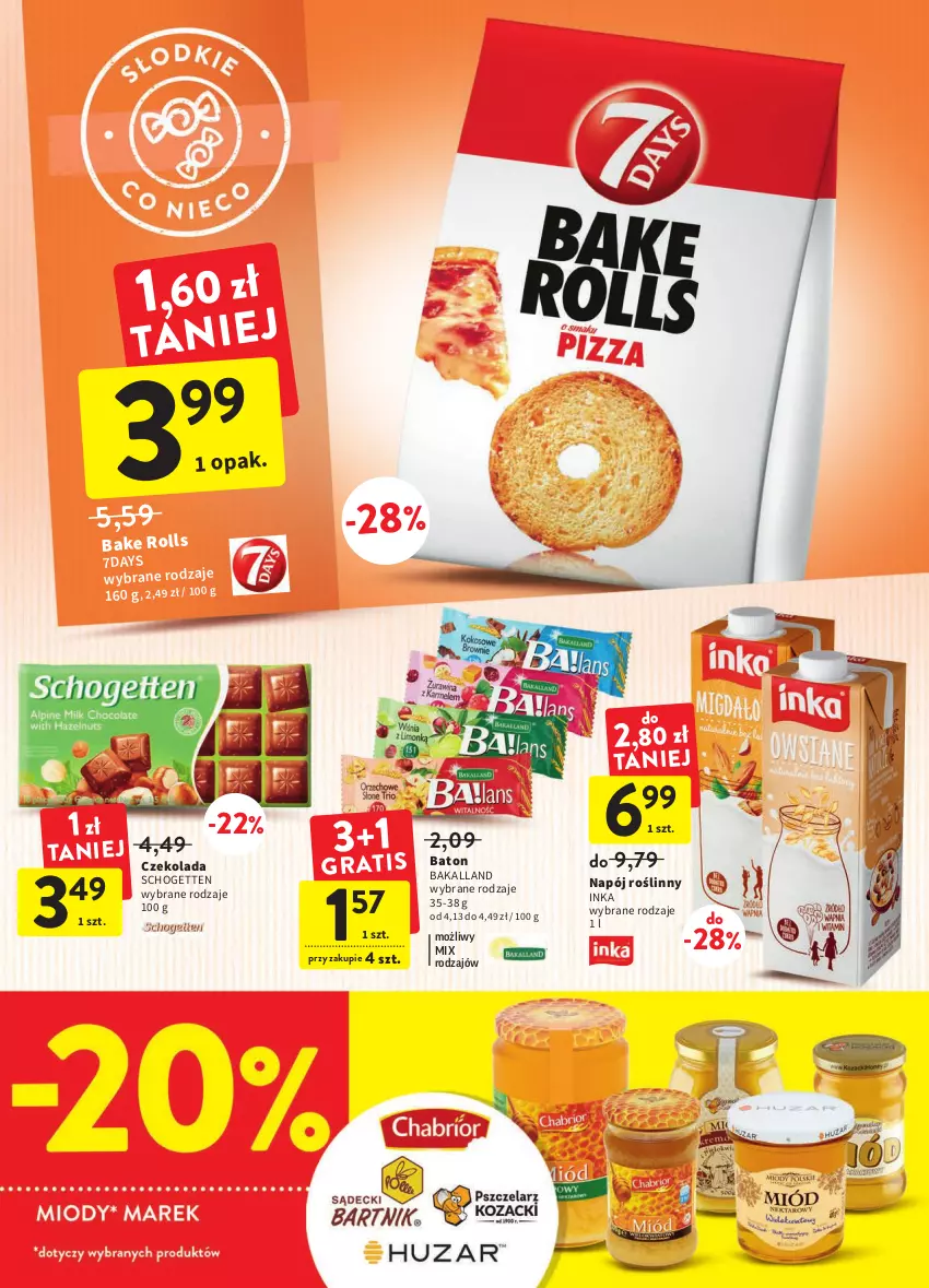 Gazetka promocyjna Intermarche - Gazetka Intermarche - ważna 27.10 do 02.11.2022 - strona 31 - produkty: Bakalland, Bake Rolls, Baton, Czekolada, Inka, Napój, Napój roślinny, Schogetten