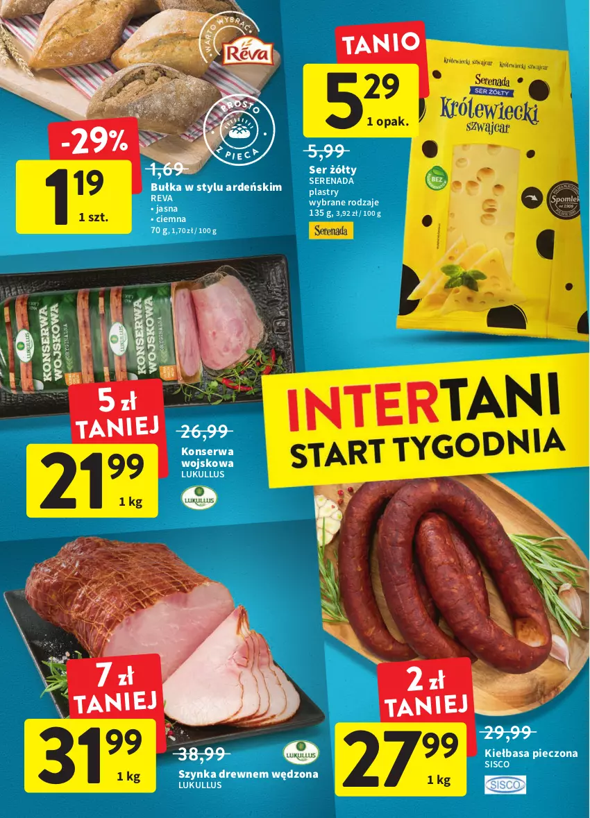 Gazetka promocyjna Intermarche - Gazetka Intermarche - ważna 27.10 do 02.11.2022 - strona 38 - produkty: Bułka, Kiełbasa, Piec, Ser, Szynka