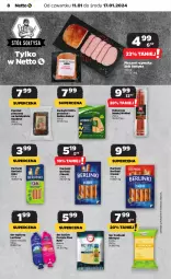 Gazetka promocyjna Netto - Artykuły spożywcze - Gazetka - ważna od 17.01 do 17.01.2024 - strona 8 - produkty: Piec, Ser topiony, Top, Ser, BIC, Pieczeń rzymska, Parówki, Madej Wróbel, Pasztet, Stół, Podlaski, Kabanos, Berlinki, Szubryt