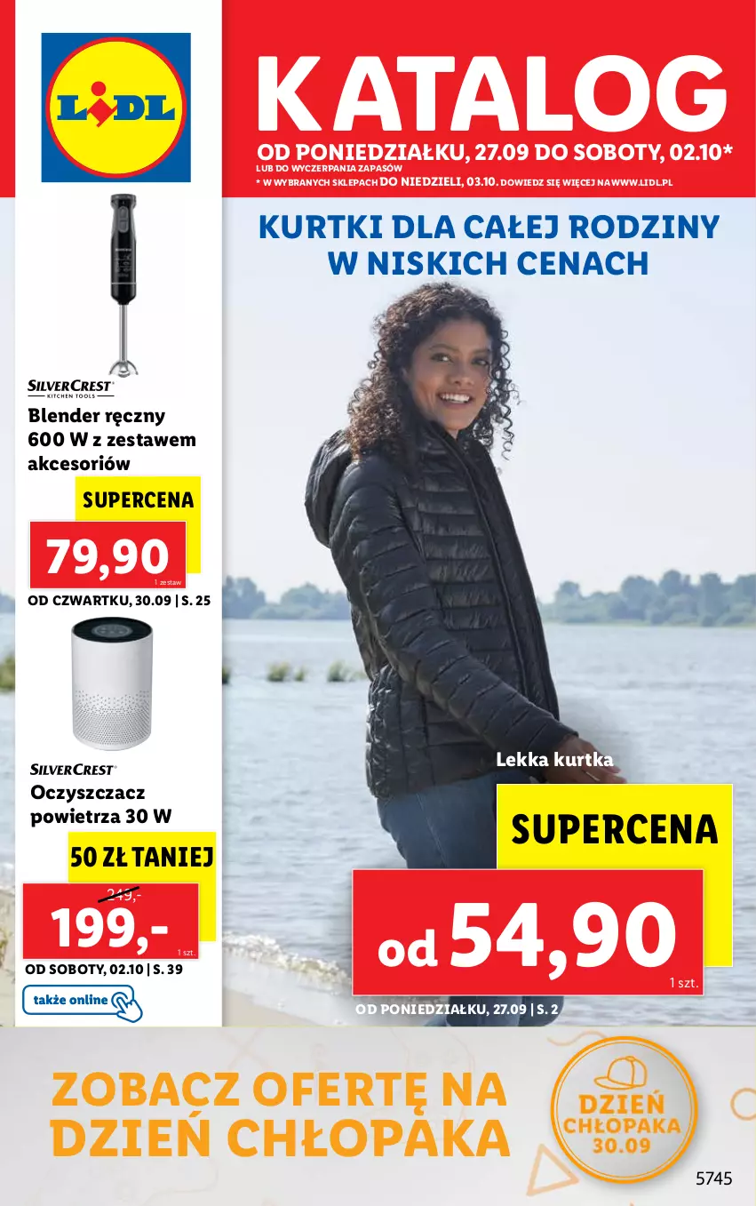 Gazetka promocyjna Lidl - GAZETKA - ważna 27.09 do 03.10.2021 - strona 1 - produkty: Blender, Blender ręczny, Kurtka, Oczyszczacz powietrza