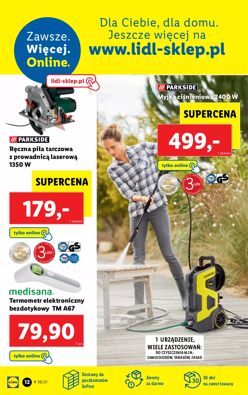 Gazetka promocyjna Lidl - GAZETKA - ważna 27.09 do 03.10.2021 - strona 12 - produkty: Fa, Myjka ciśnieniowa, Ser, Termometr