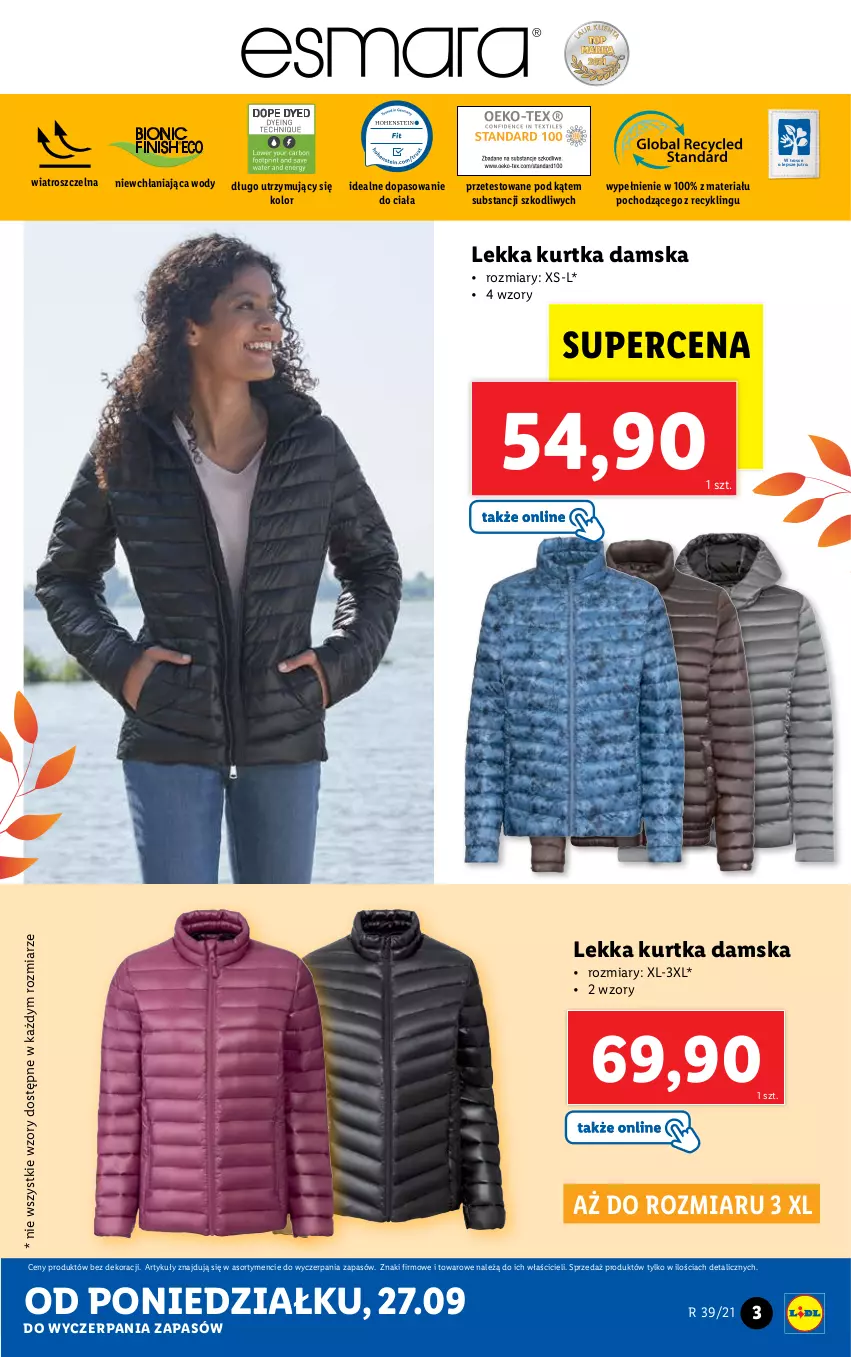 Gazetka promocyjna Lidl - GAZETKA - ważna 27.09 do 03.10.2021 - strona 3 - produkty: Kurtka