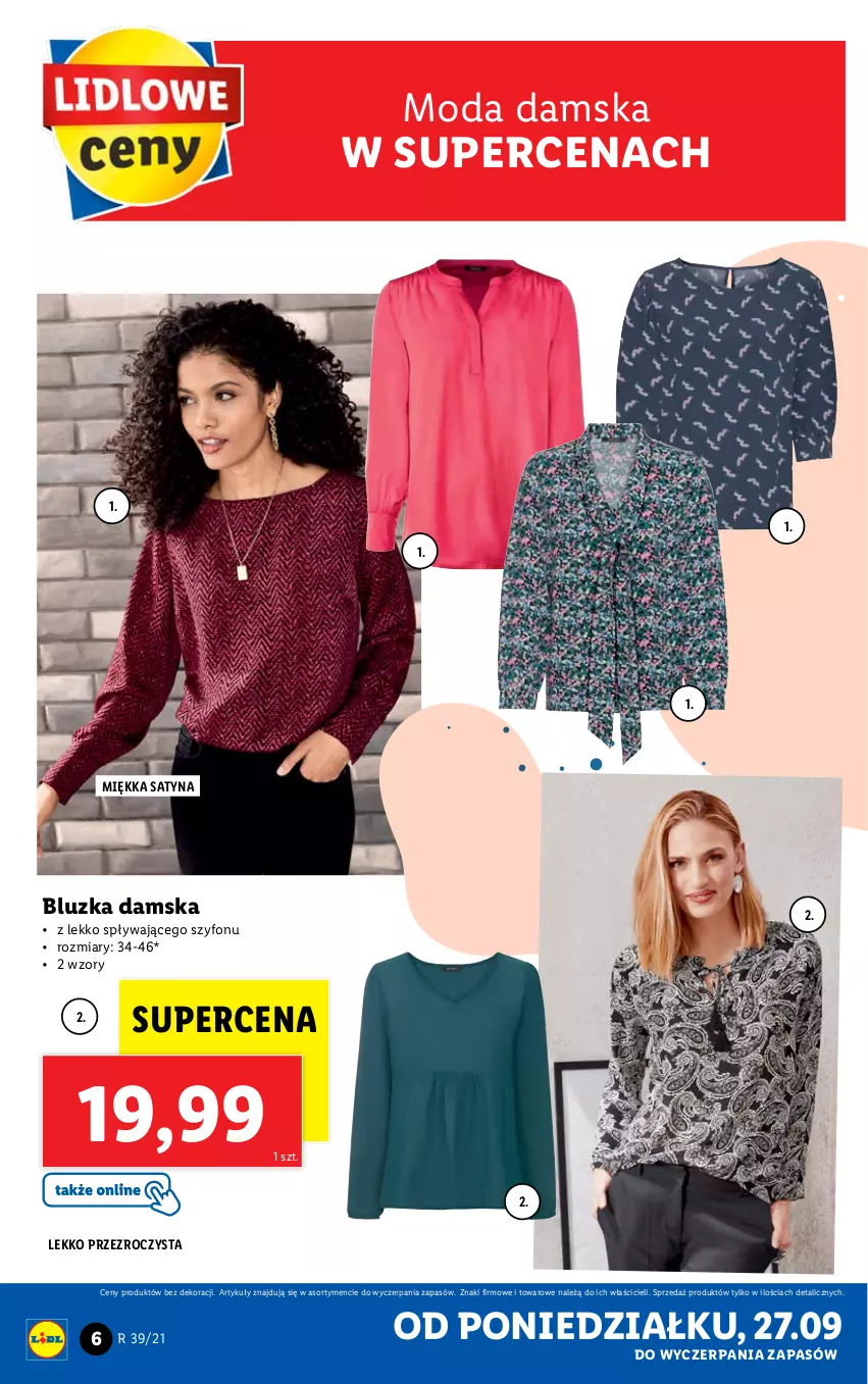 Gazetka promocyjna Lidl - GAZETKA - ważna 27.09 do 03.10.2021 - strona 6 - produkty: Moda