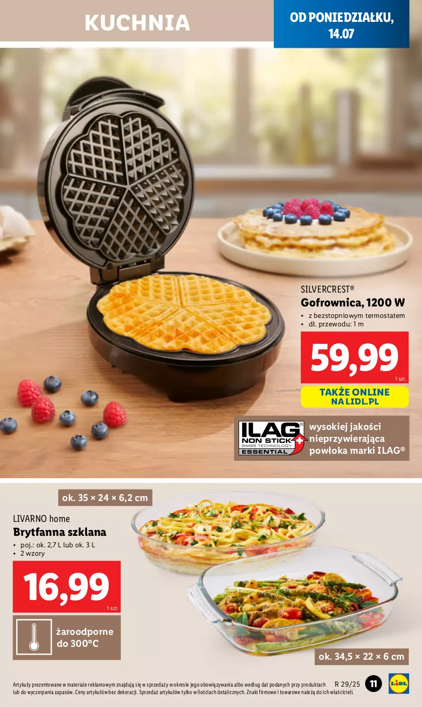 Gazetka promocyjna Lidl - GAZETKA - ważna 14.07 do 19.07.2025 - strona 13 - produkty: Fa, Gofrownica, Ivar, Kuchnia, LANA, Por, Silvercrest, Sok, Termos, Top