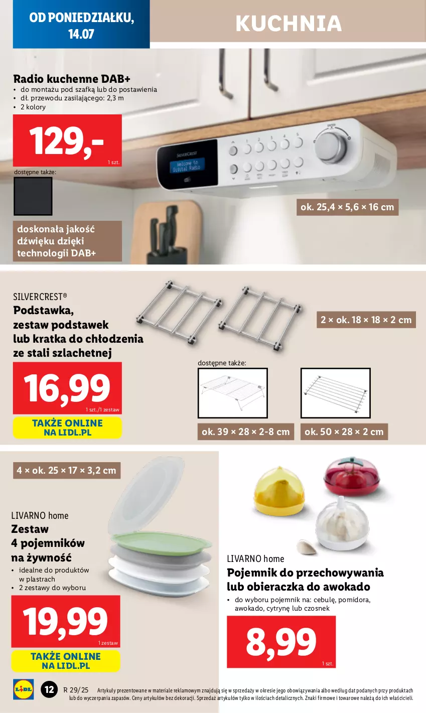 Gazetka promocyjna Lidl - GAZETKA - ważna 14.07 do 19.07.2025 - strona 14 - produkty: Czosnek, Ivar, Kuchnia, Obieraczka, Pojemnik, Pojemnik do przechowywania, Silvercrest