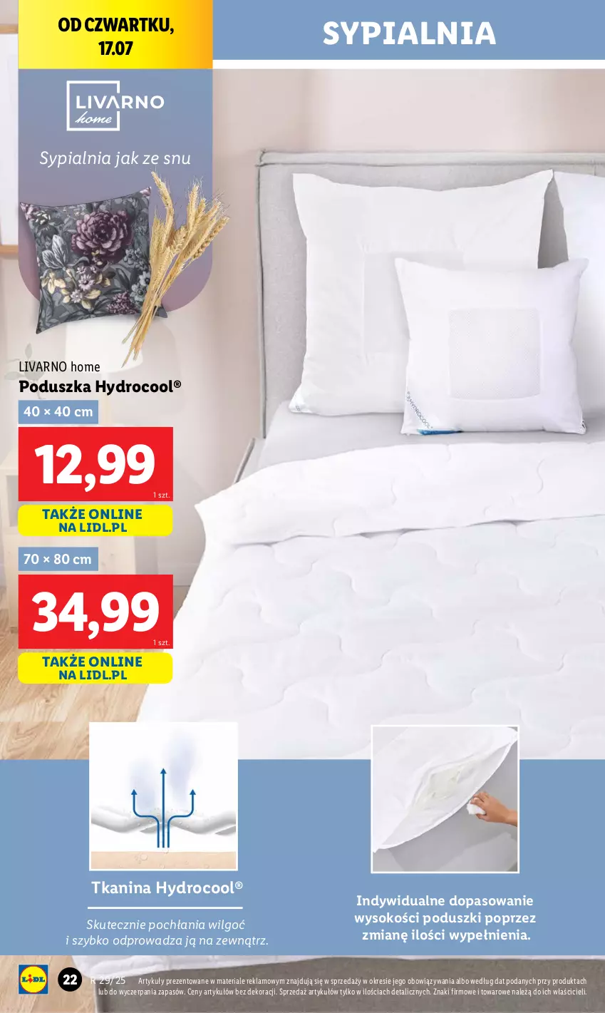 Gazetka promocyjna Lidl - GAZETKA - ważna 14.07 do 19.07.2025 - strona 32 - produkty: Ivar, LG, Poduszka, Sok, Sypialnia