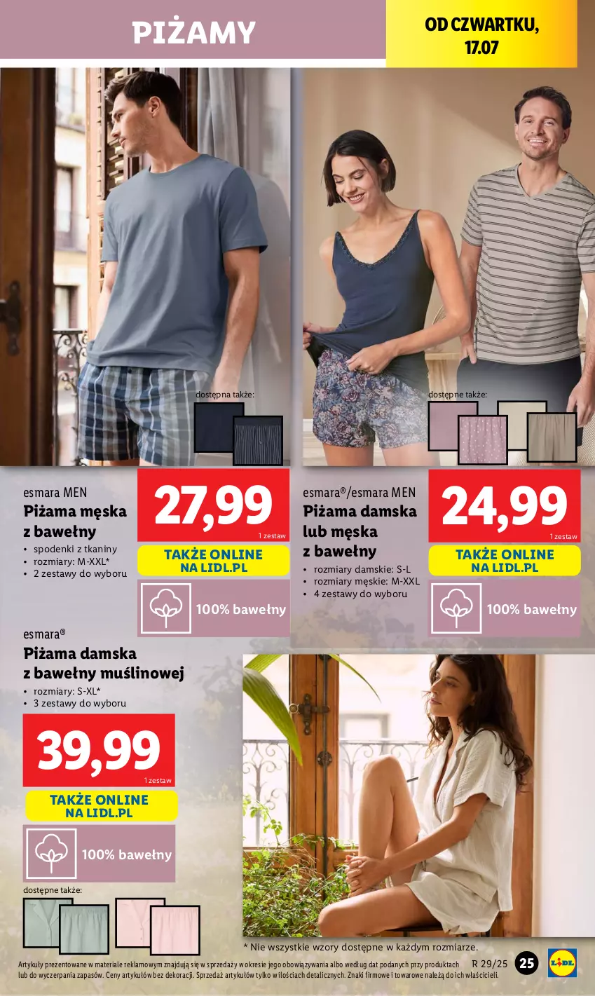 Gazetka promocyjna Lidl - GAZETKA - ważna 14.07 do 19.07.2025 - strona 35 - produkty: Piżama
