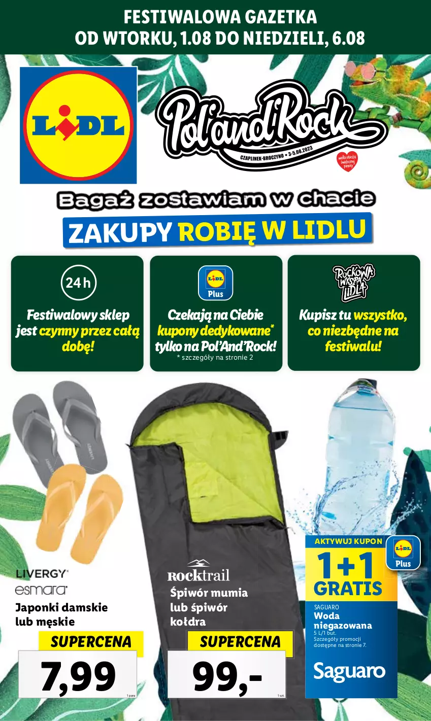 Gazetka promocyjna Lidl - GAZETKA - ważna 01.08 do 06.08.2023 - strona 1 - produkty: Gra, Kołdra, Woda, Woda niegazowana