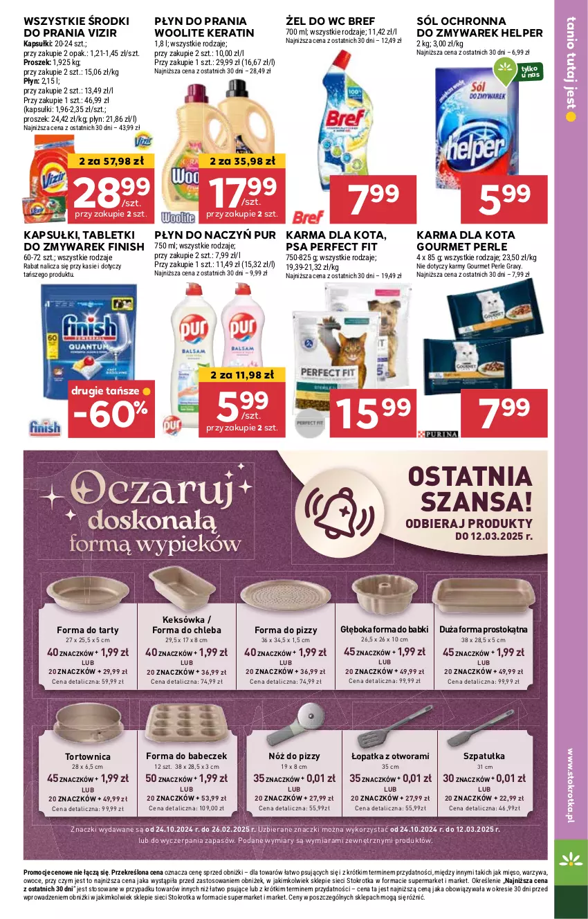 Gazetka promocyjna Stokrotka - Supermarket - ważna 27.02 do 05.03.2025 - strona 29 - produkty: Bref, Chleb, Finish, Keksówka, Mięso, Owoce, Płyn do prania, Pur, Sól, Szpatułka, Tablet, Tortownica, Vizir, Warzywa, Woolite