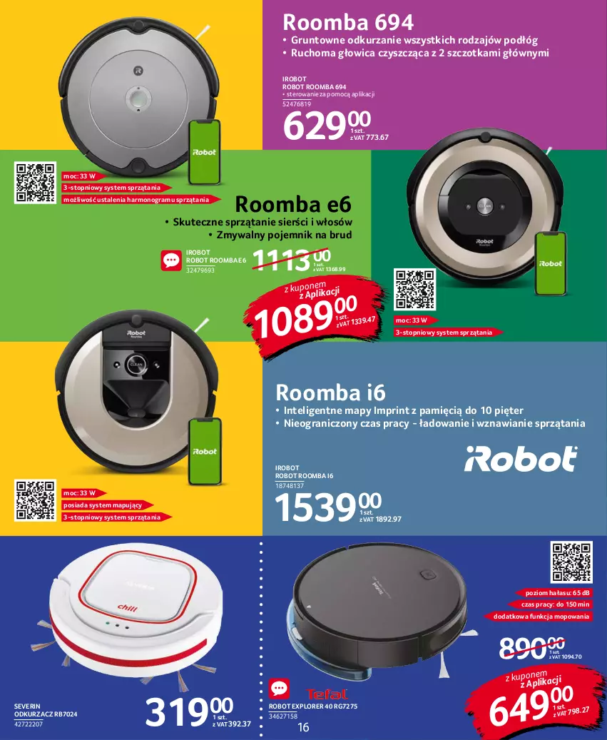 Gazetka promocyjna Selgros - Katalog Elektro - ważna 28.10 do 09.11.2021 - strona 16 - produkty: Gra, Grunt, Intel, IRobot, Mop, Odkurzacz, Pojemnik, Robot, Roomba, Sprzątanie, Szczotka, Top