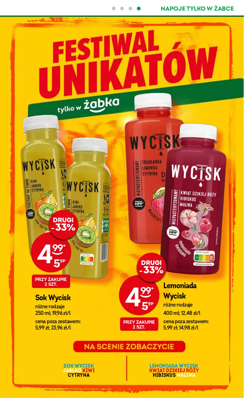 Gazetka promocyjna Żabka - ważna 16.08 do 29.08.2023 - strona 13 - produkty: Hibiskus, Kiwi, Lemoniada, Napoje, Sok