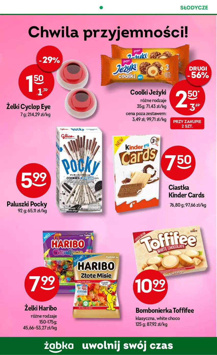 Gazetka promocyjna Żabka - ważna 16.08 do 29.08.2023 - strona 52 - produkty: Ciastka, Haribo, Herbata, Jeżyki, Kawa, Kinder, Toffifee