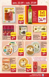 Gazetka promocyjna Aldi - Tydzień Hiszpański - Gazetka - ważna od 27.09 do 27.09.2025 - strona 3 - produkty: Piwa, Piwo, All Seasons, Oliwki zielone, Ser, Gin, Gra, Oliwki, Bell, Tortilla, Szynka, Serek, Krewetki, Danio, Oliwa z oliwek, Bella