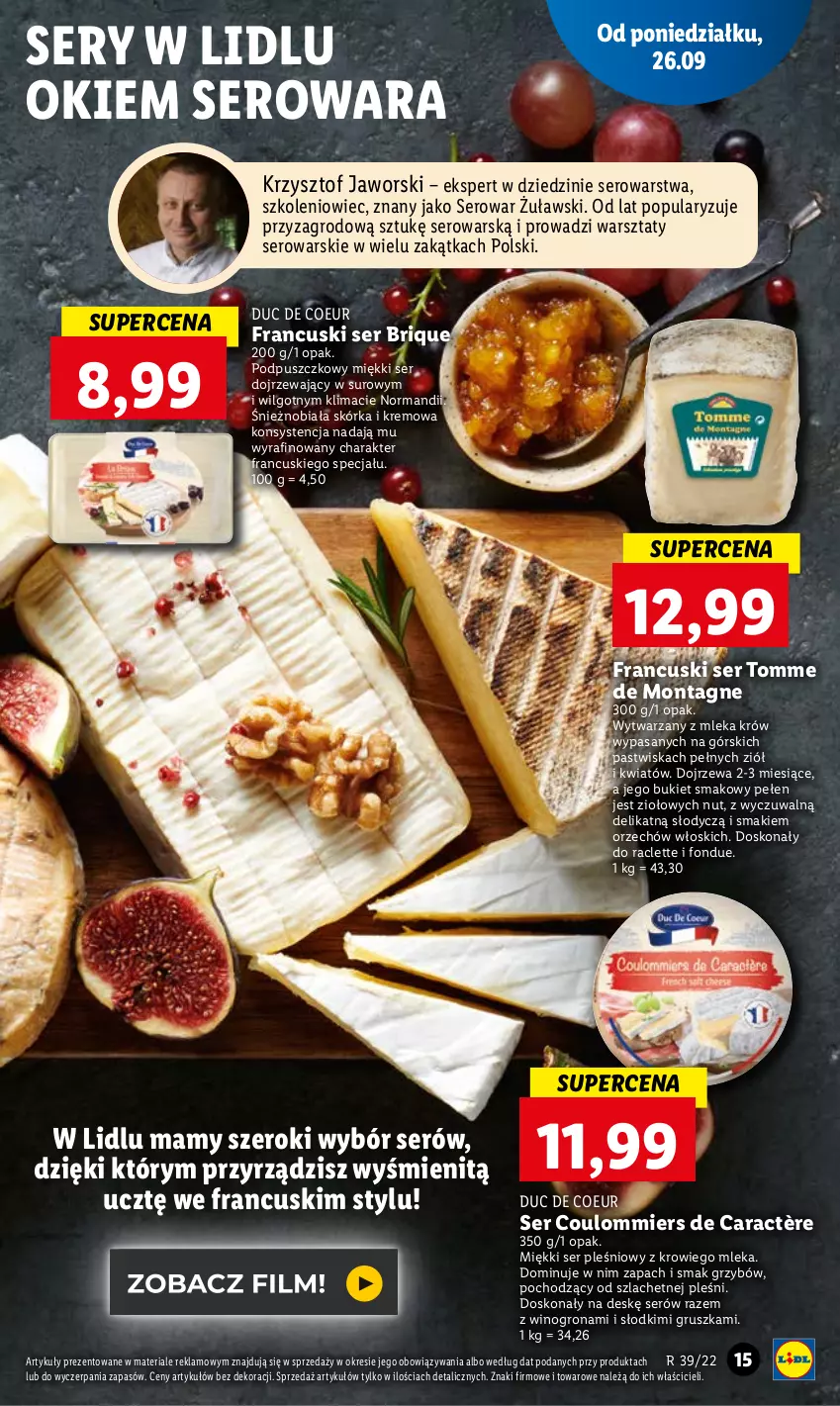 Gazetka promocyjna Lidl - GAZETKA - ważna 26.09 do 28.09.2022 - strona 17 - produkty: Bukiet, Fondue, LG, Ser, Ser pleśniowy, Wino, Winogrona