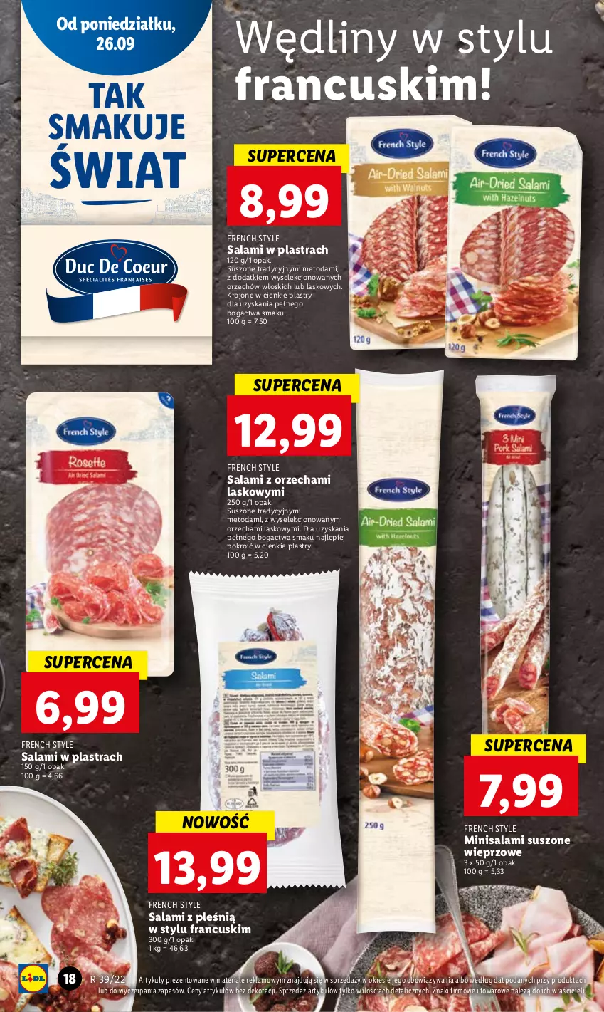 Gazetka promocyjna Lidl - GAZETKA - ważna 26.09 do 28.09.2022 - strona 20 - produkty: Salami