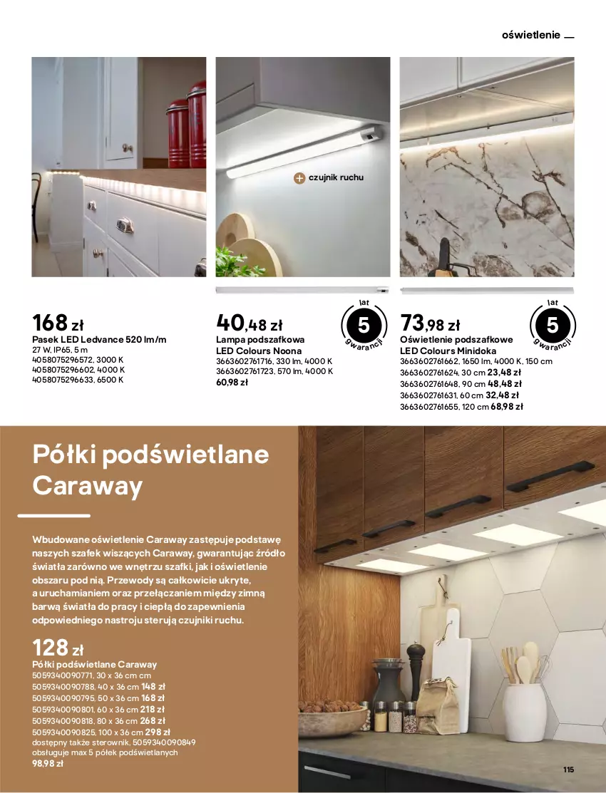 Gazetka promocyjna Castorama - Katalog Kuchnie 2021 - ważna 01.10 do 31.12.2021 - strona 115 - produkty: Lampa, O nas, Pasek, Ser