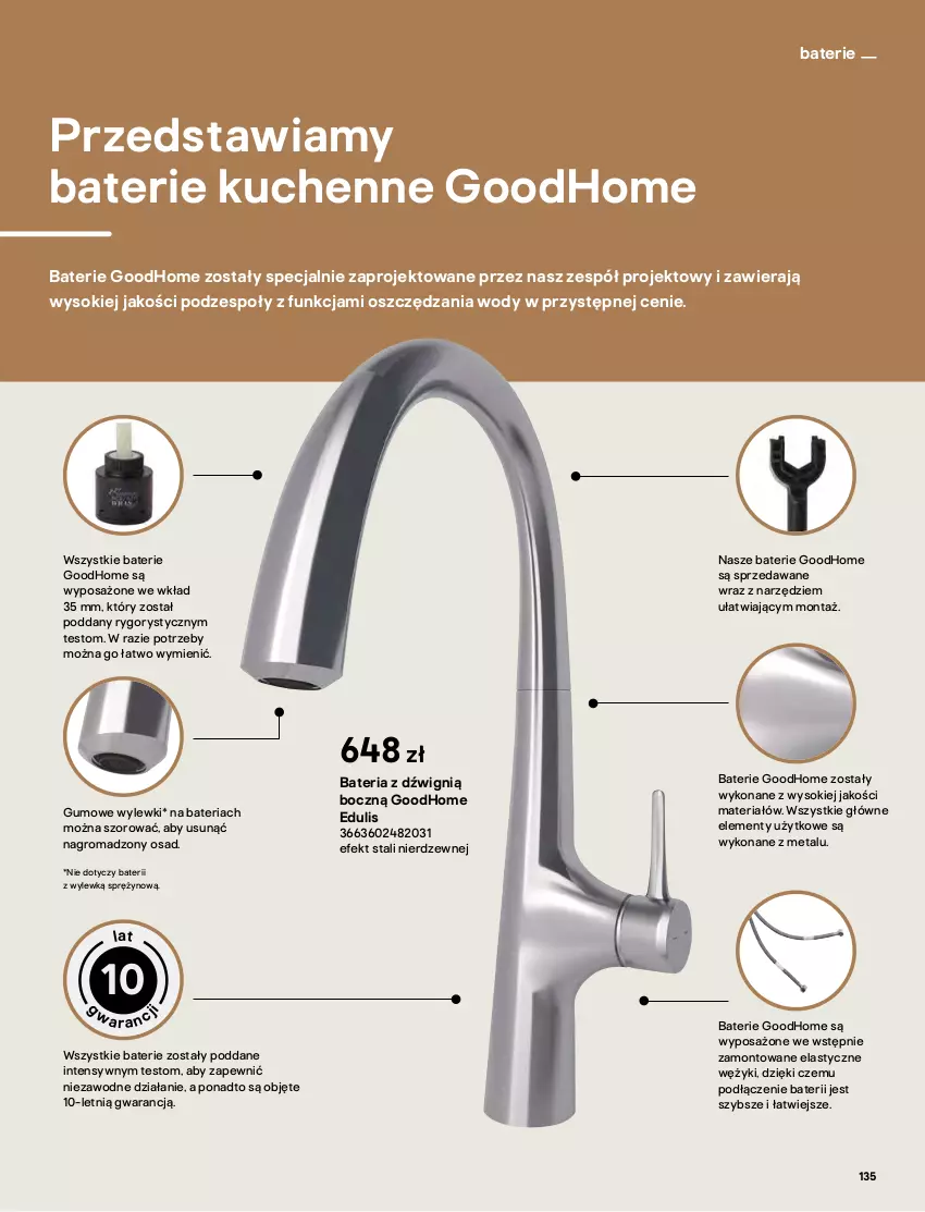 Gazetka promocyjna Castorama - Katalog Kuchnie 2021 - ważna 01.10 do 31.12.2021 - strona 135 - produkty: Astor, Bateria, Dźwig, Gra, Grohe, Rama, Rum, Sok, Zlew, Zlewozmywak