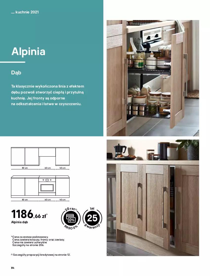 Gazetka promocyjna Castorama - Katalog Kuchnie 2021 - ważna 01.10 do 31.12.2021 - strona 84 - produkty: Alpina, Korpusy, Por