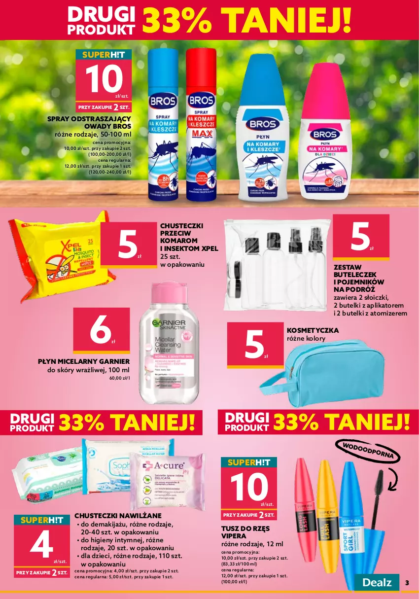 Gazetka promocyjna Dealz - SPRAWDŹ KATALOGTanie Podróżowanie ✈️ - ważna 08.06 do 30.06.2022 - strona 3 - produkty: Balsam do ust, Chusteczki, Dzieci, Garnier, Kokos, Kosmetyczka, Makijaż, Malibu, Olej, Płyn micelarny, Pojemnik, Słoiczki, Tusz