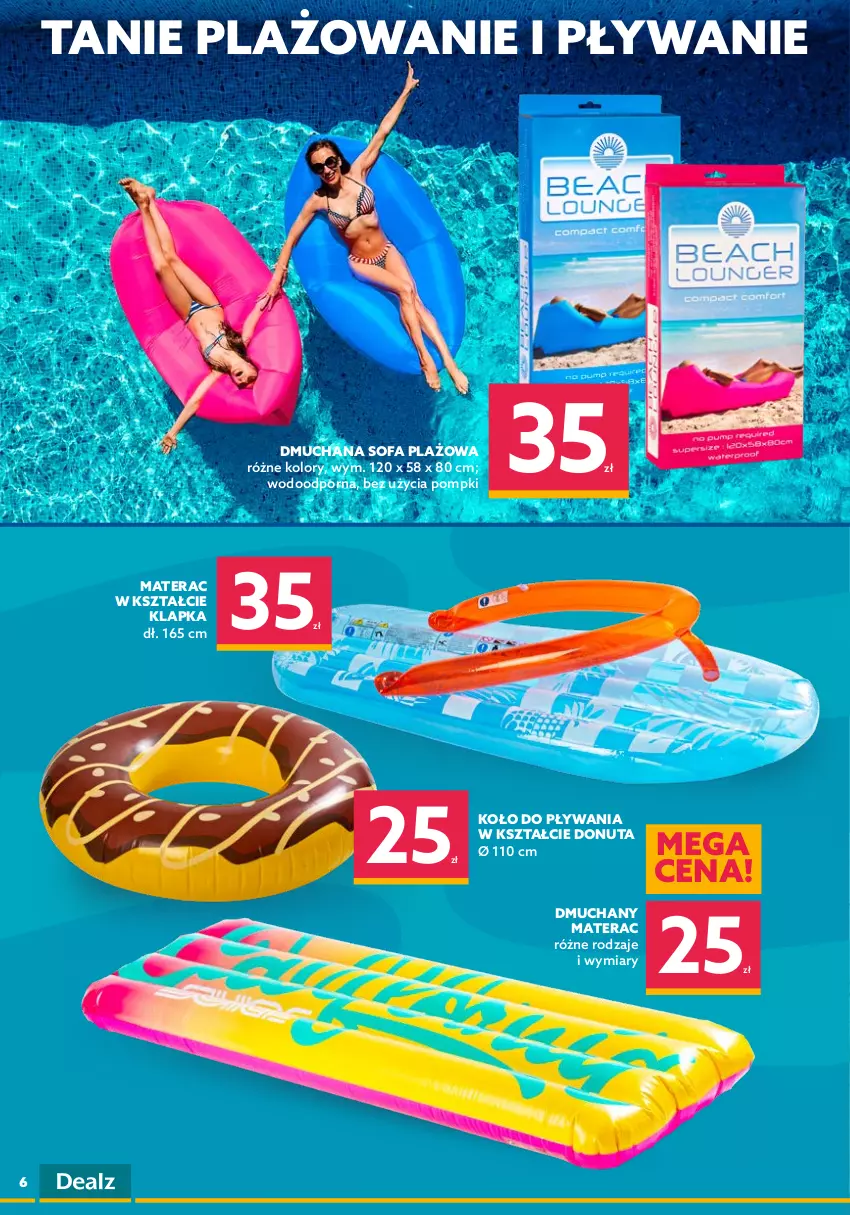 Gazetka promocyjna Dealz - SPRAWDŹ KATALOGTanie Podróżowanie ✈️ - ważna 08.06 do 30.06.2022 - strona 6 - produkty: Donut, Dzieci, Fa, Materac, Por, Sofa, Tera