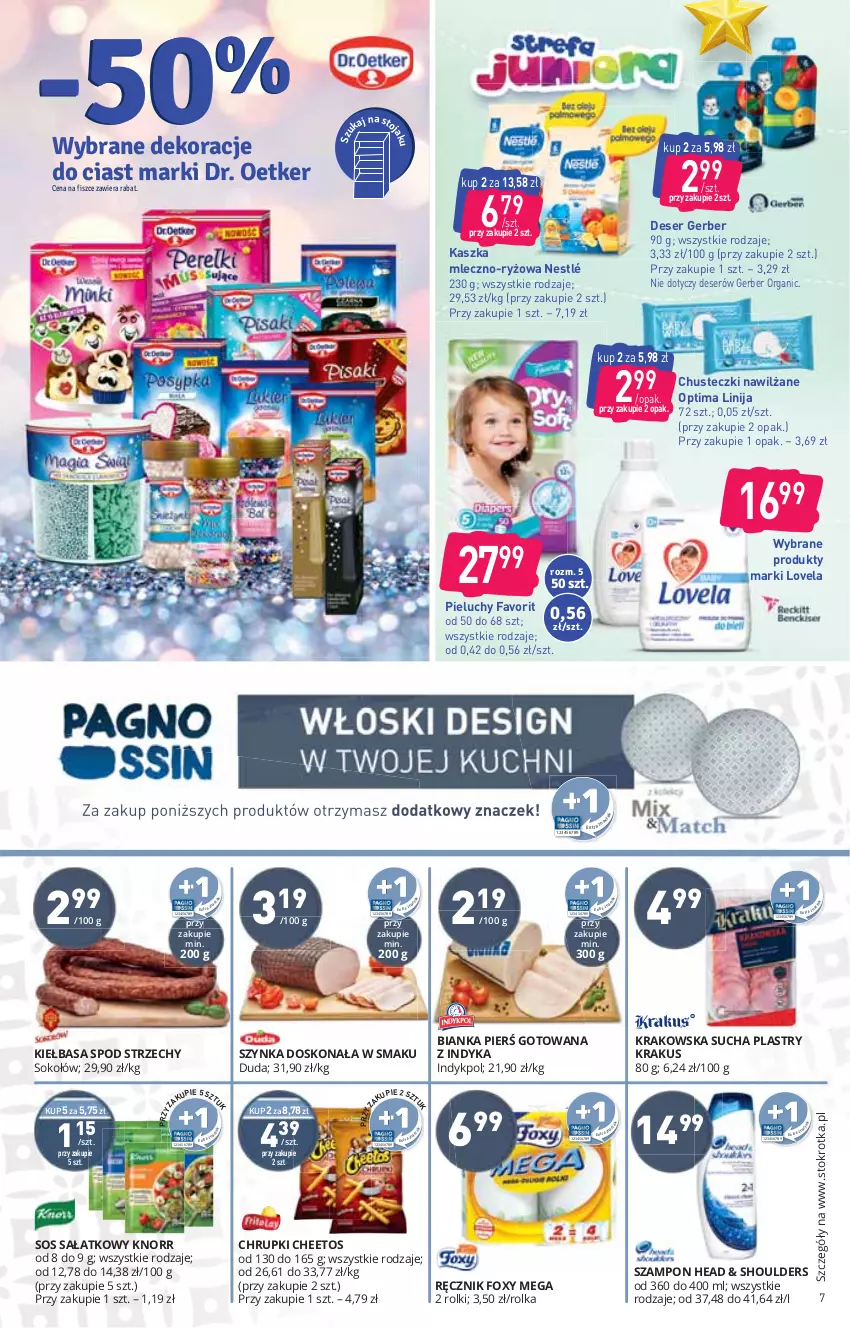 Gazetka promocyjna Stokrotka - Market - ważna 16.12 do 21.12.2021 - strona 7 - produkty: Chusteczki, Deser, Fa, Gerber, Lovela, Nestlé, Optima, Pieluchy, Ryż, Ser