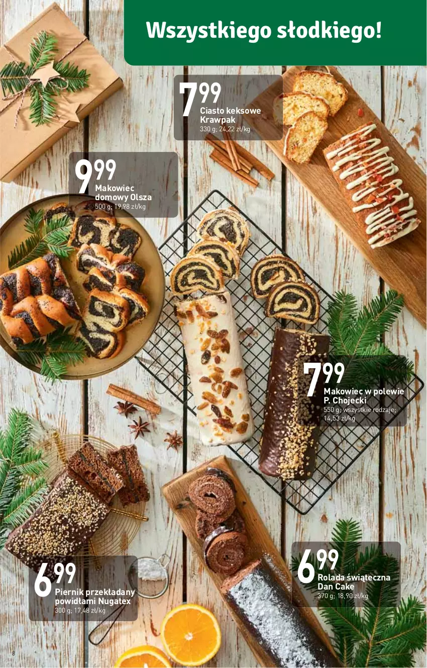 Gazetka promocyjna Stokrotka - Market - ważna 16.12 do 21.12.2021 - strona 8 - produkty: Dan Cake, Makowiec, Piernik, Rolada