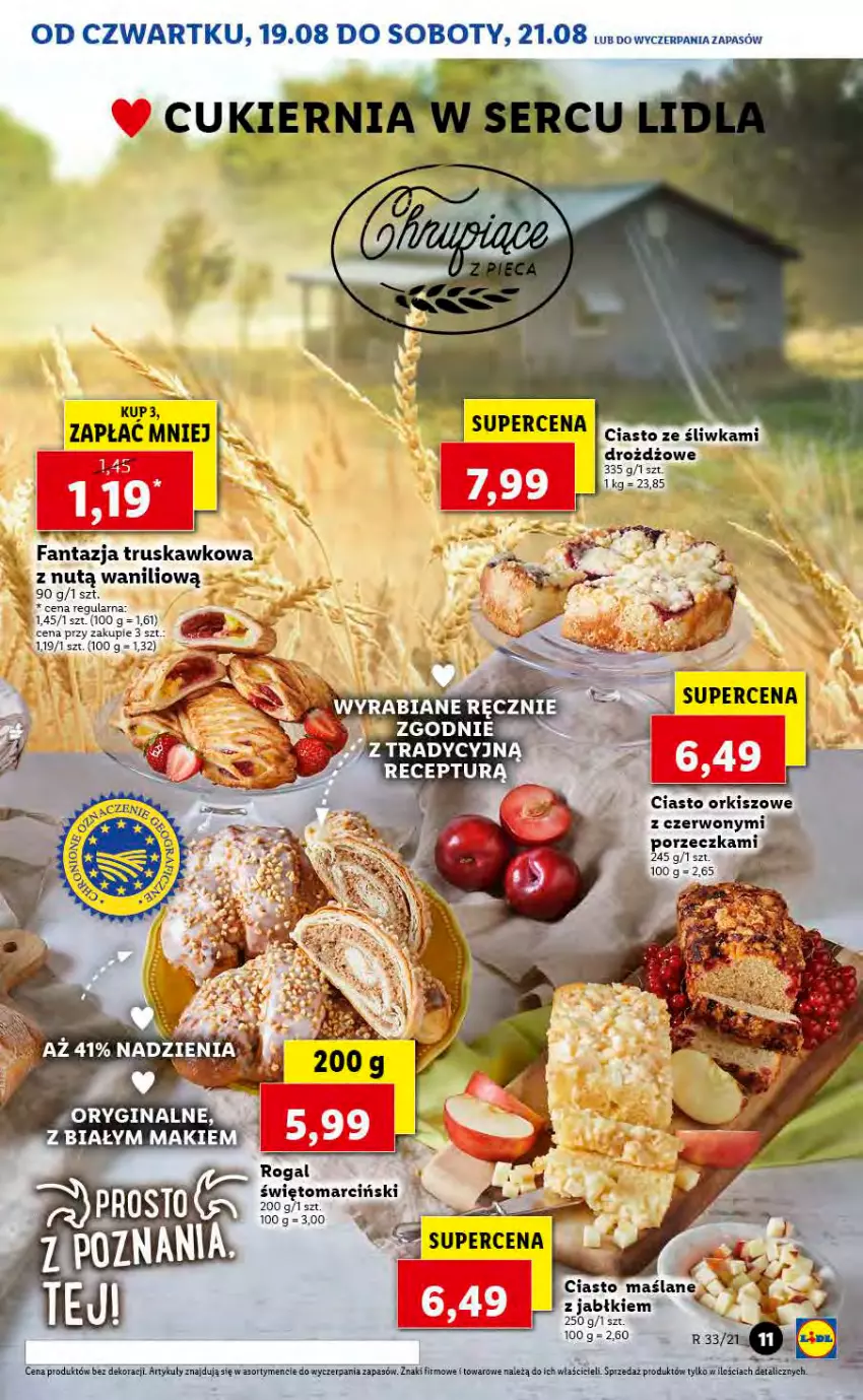 Gazetka promocyjna Lidl - GAZETKA - ważna 19.08 do 21.08.2021 - strona 11 - produkty: Ciasto orkiszowe, Fa, Fanta, Por