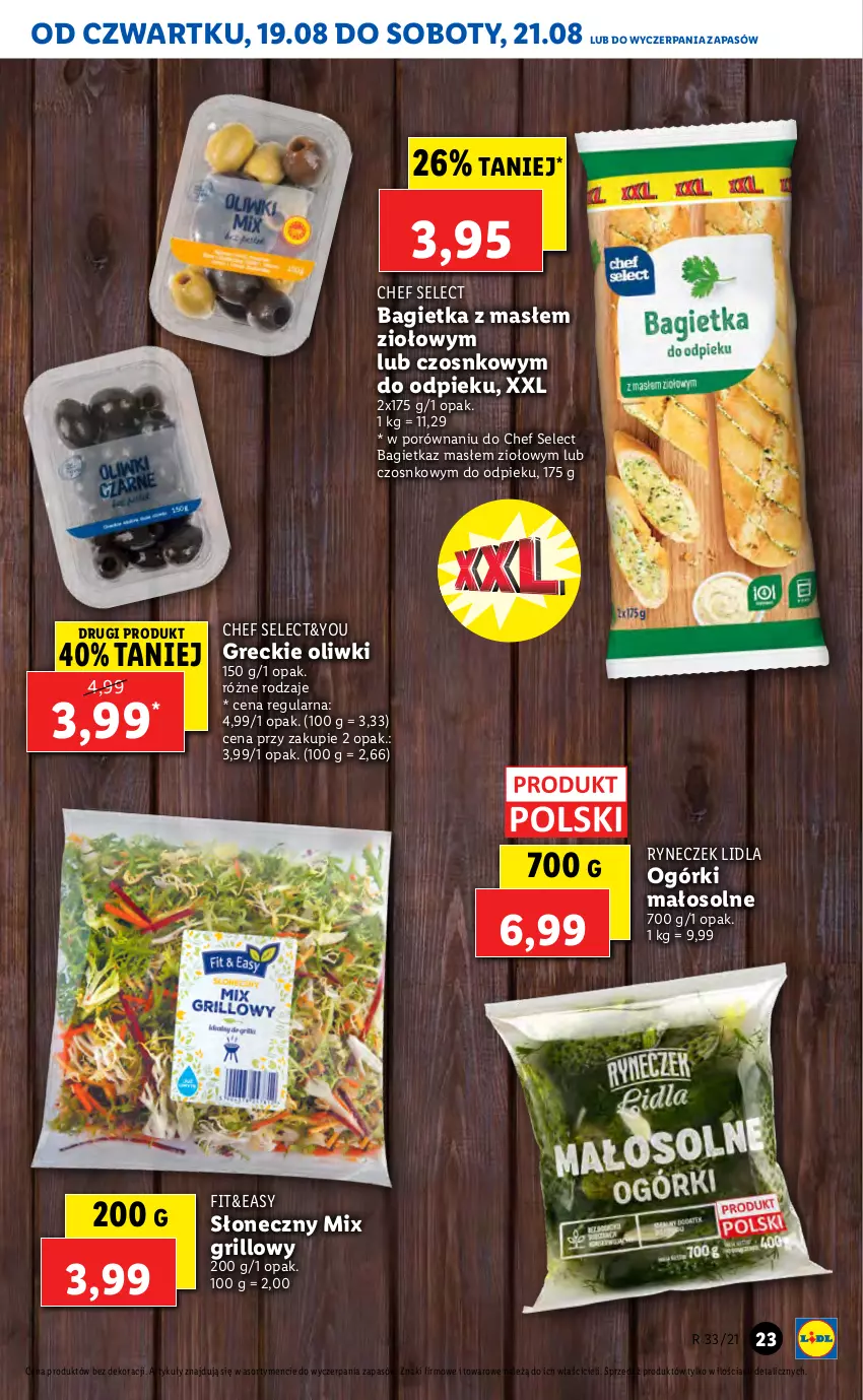 Gazetka promocyjna Lidl - GAZETKA - ważna 19.08 do 21.08.2021 - strona 23 - produkty: Bagietka, Grill, Oliwki, Por