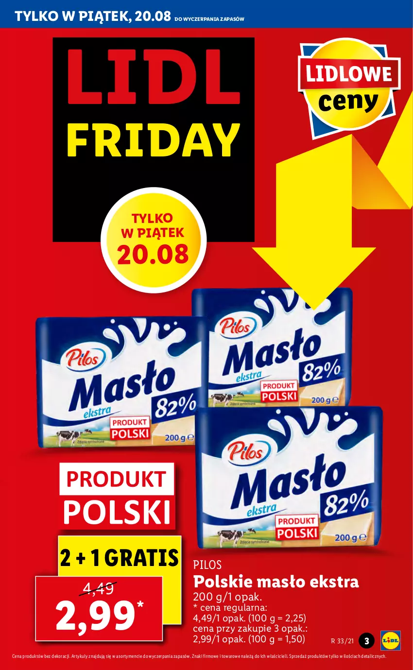 Gazetka promocyjna Lidl - GAZETKA - ważna 19.08 do 21.08.2021 - strona 3 - produkty: Gra, Masło, Pilos