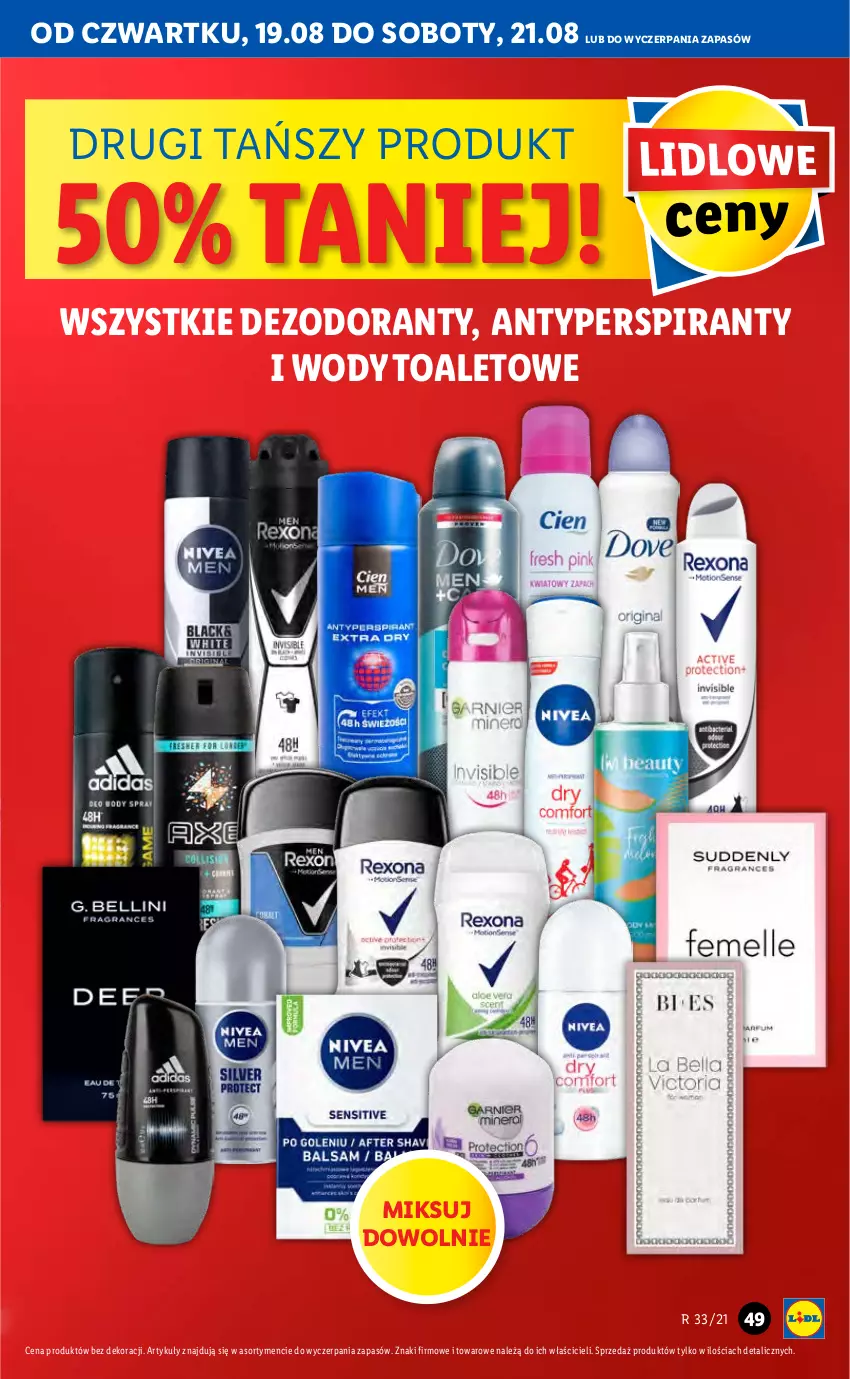 Gazetka promocyjna Lidl - GAZETKA - ważna 19.08 do 21.08.2021 - strona 49 - produkty: Antyperspirant, Dezodorant