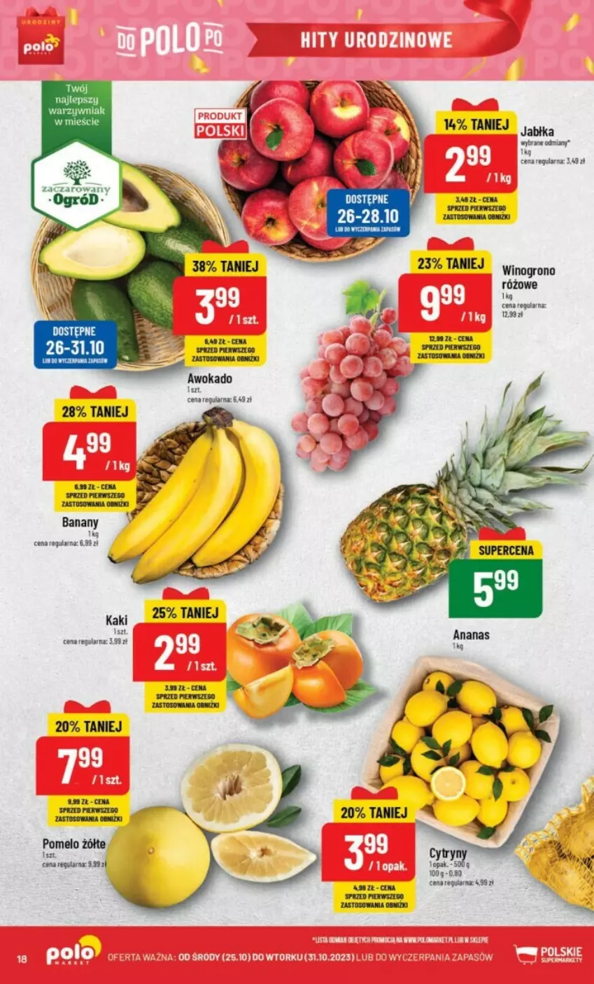 Gazetka promocyjna PoloMarket - ważna 25.10 do 31.10.2023 - strona 10 - produkty: Kaki, Pomelo