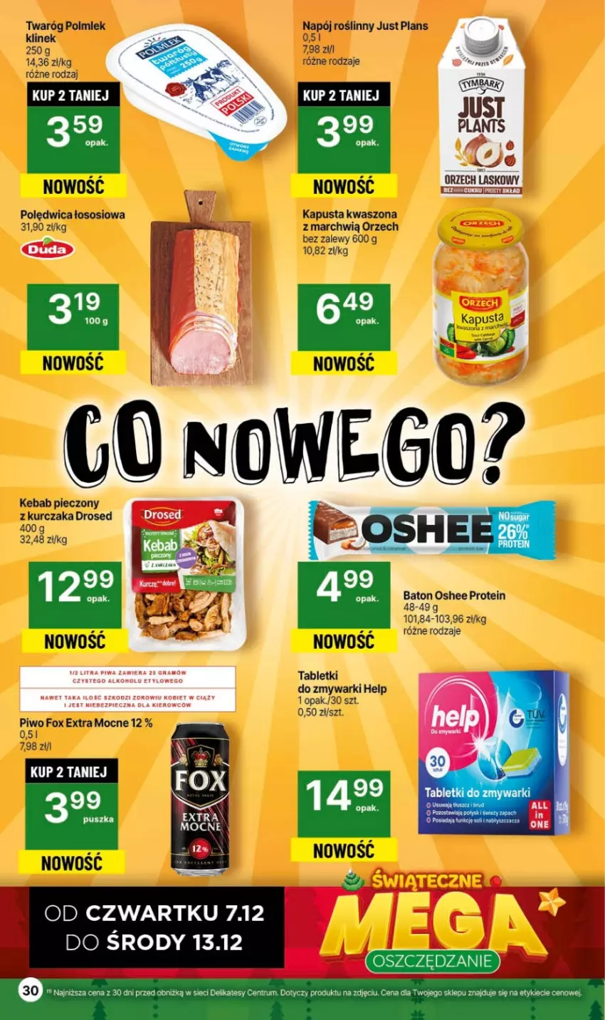 Gazetka promocyjna Delikatesy Centrum - Dyskontowe ceny w Delikatesach Centrum - ważna 30.11 do 06.12.2023 - strona 30 - produkty: Kebab, Kurczak, Piec, Piwo, Polędwica, Polmiek, Sos, Twaróg