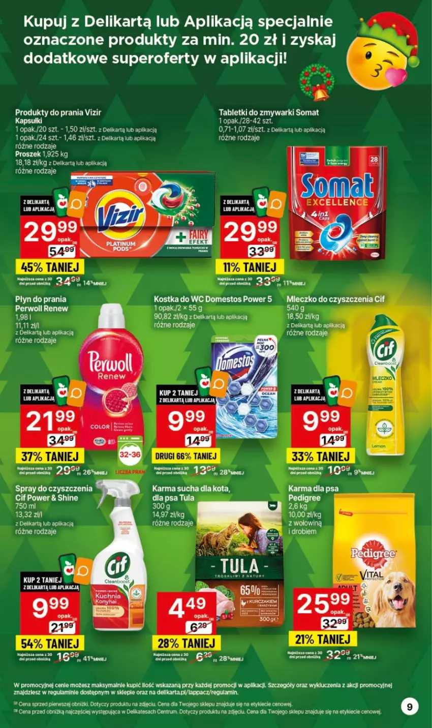 Gazetka promocyjna Delikatesy Centrum - Dyskontowe ceny w Delikatesach Centrum - ważna 30.11 do 06.12.2023 - strona 9 - produkty: Cif, Domestos, Kostka do wc, Mleczko, Perwoll, Płyn do prania, Rum, Ser, Spray do czyszczenia, Vizir