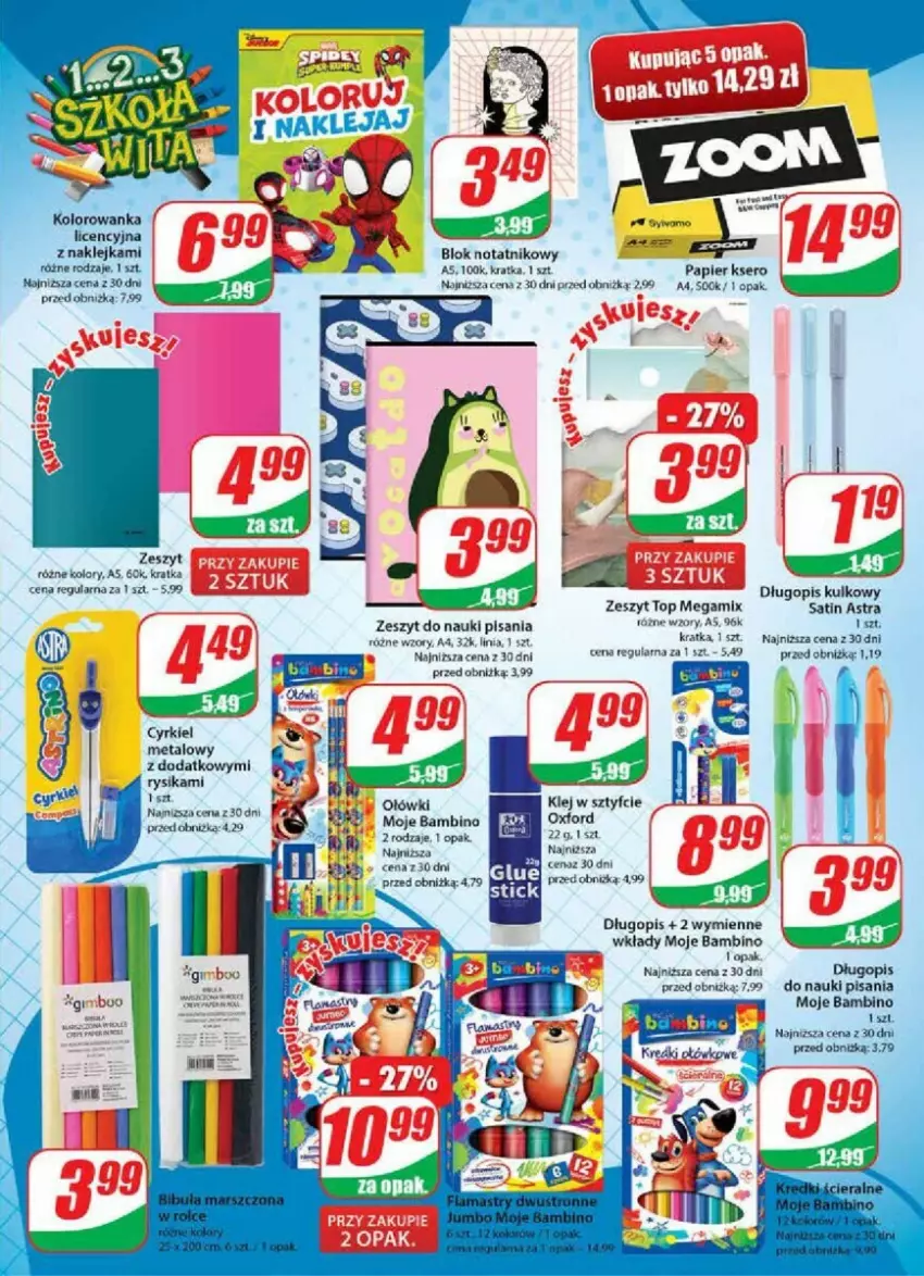 Gazetka promocyjna Dino - ważna 06.09 do 12.09.2023 - strona 11 - produkty: Długopis, Klej, Papier, Sati, Ser, Top