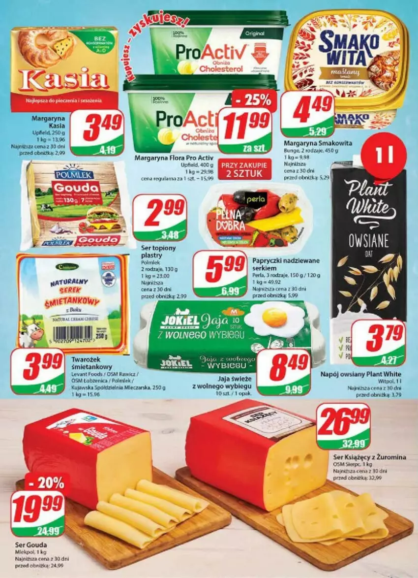 Gazetka promocyjna Dino - ważna 06.09 do 12.09.2023 - strona 6 - produkty: Flora, Gouda, Margaryna, Napój, Papryczki nadziewane, Polmiek, Ser, Ser topiony, Smakowita, Top