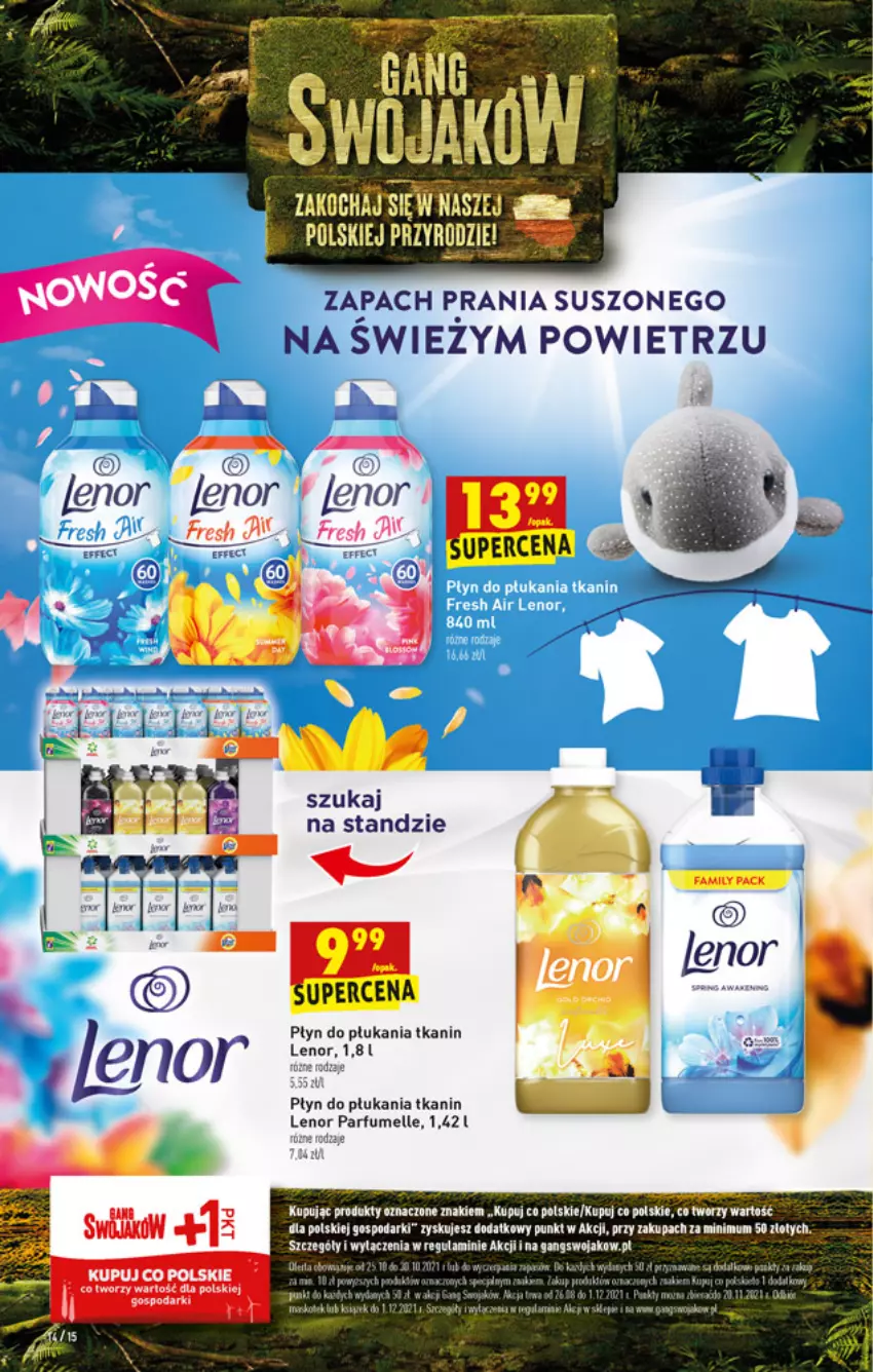 Gazetka promocyjna Biedronka - ważna 25.10 do 30.10.2021 - strona 14 - produkty: Fa, Lenor, Płyn do płukania