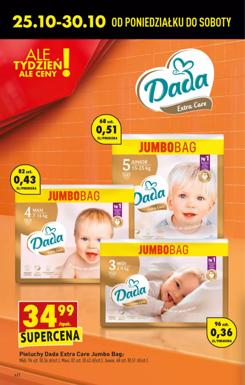 Gazetka promocyjna Biedronka - ważna 25.10 do 30.10.2021 - strona 6 - produkty: Dada, O Bag, Pieluchy