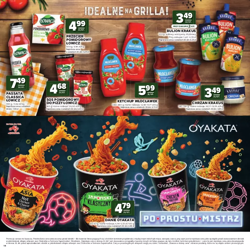 Gazetka promocyjna Stokrotka - Katalog Mistrzostwa Świata 2026! - ważna 11.06 do 24.06.2026 - strona 14 - produkty: Bulion, Chrzan, Ketchup, Krakus, Lion, Mięso, Owoce, Sos, Sos pomidorowy, Warzywa