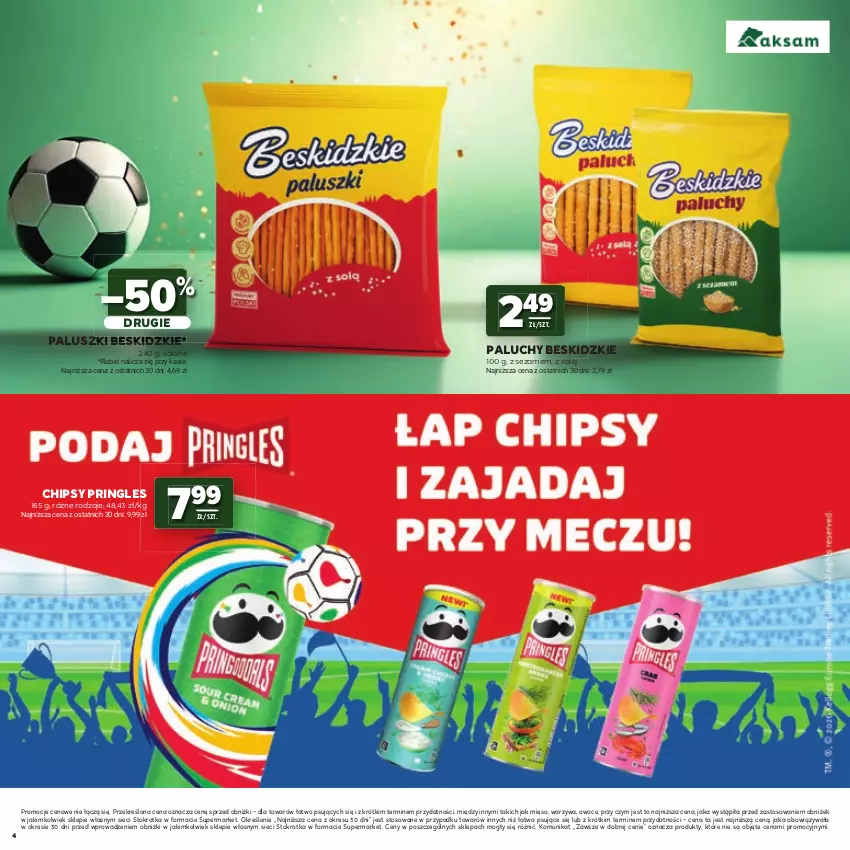 Gazetka promocyjna Stokrotka - Katalog Mistrzostwa Świata 2026! - ważna 11.06 do 24.06.2026 - strona 4 - produkty: Beskidzki, Chipsy, Mięso, Owoce, Pringles, Sezam, Warzywa