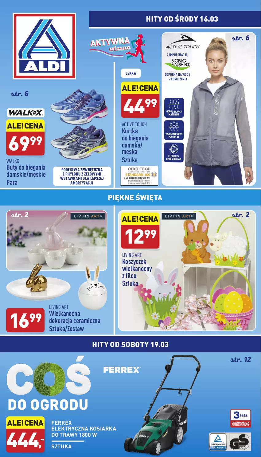 Gazetka promocyjna Aldi - Katalog Moda i Dom - ważna 16.03 do 19.03.2022 - strona 1 - produkty: Buty, Kosiarka, Kosz, Kurtka, Por