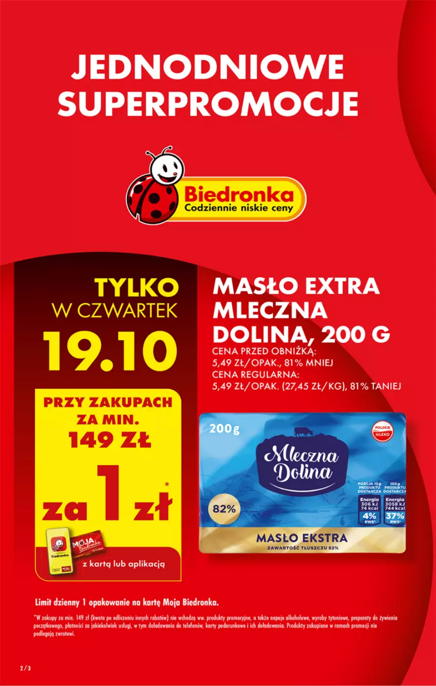 Gazetka promocyjna Biedronka - Od czwartku - ważna 19.10 do 25.10.2023 - strona 2 - produkty: Dron, Masło, Napoje, Rama, Telefon