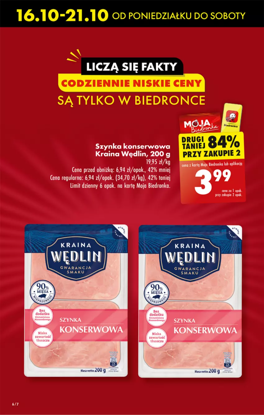 Gazetka promocyjna Biedronka - Od czwartku - ważna 19.10 do 25.10.2023 - strona 6 - produkty: Dron, Ser, Szynka, Szynka konserwowa