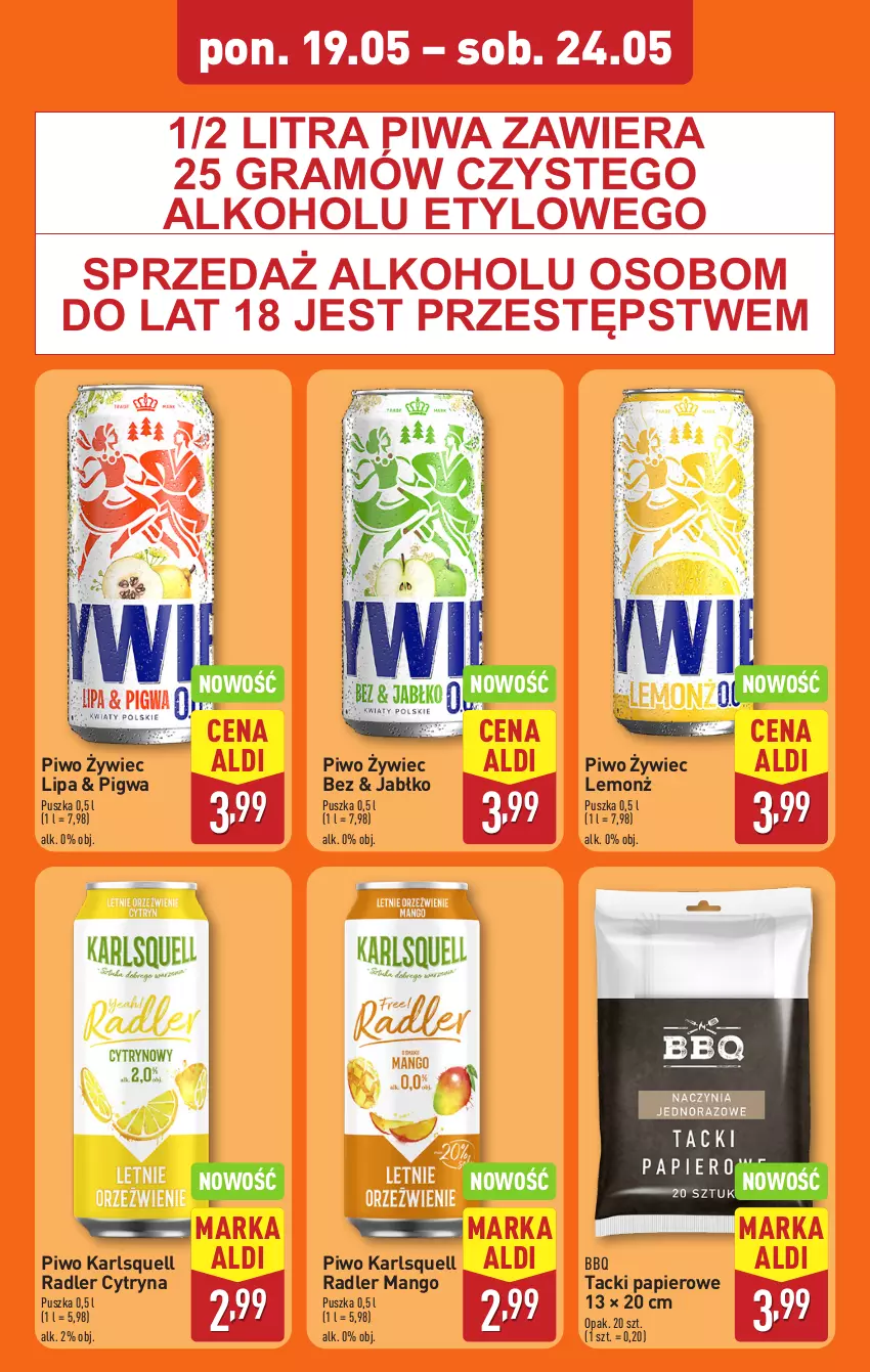 Gazetka promocyjna Aldi - Pełna oferta - ważna 19.05 do 24.05.2025 - strona 7 - produkty: Gra, Karlsquell, Mango, Papier, Piwa, Piwo, Radler